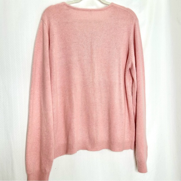 Cotton Concept Pink angora blend cardigan Flo’s Cafe button up size 3X - Picture 6 of 6